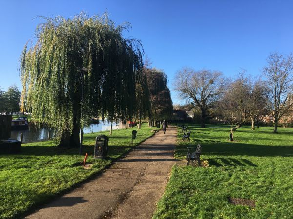 Riverside walk in Ely. Ely riverside walk.